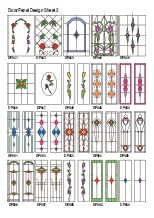 Muster von Scheiben mit Glasmalerei